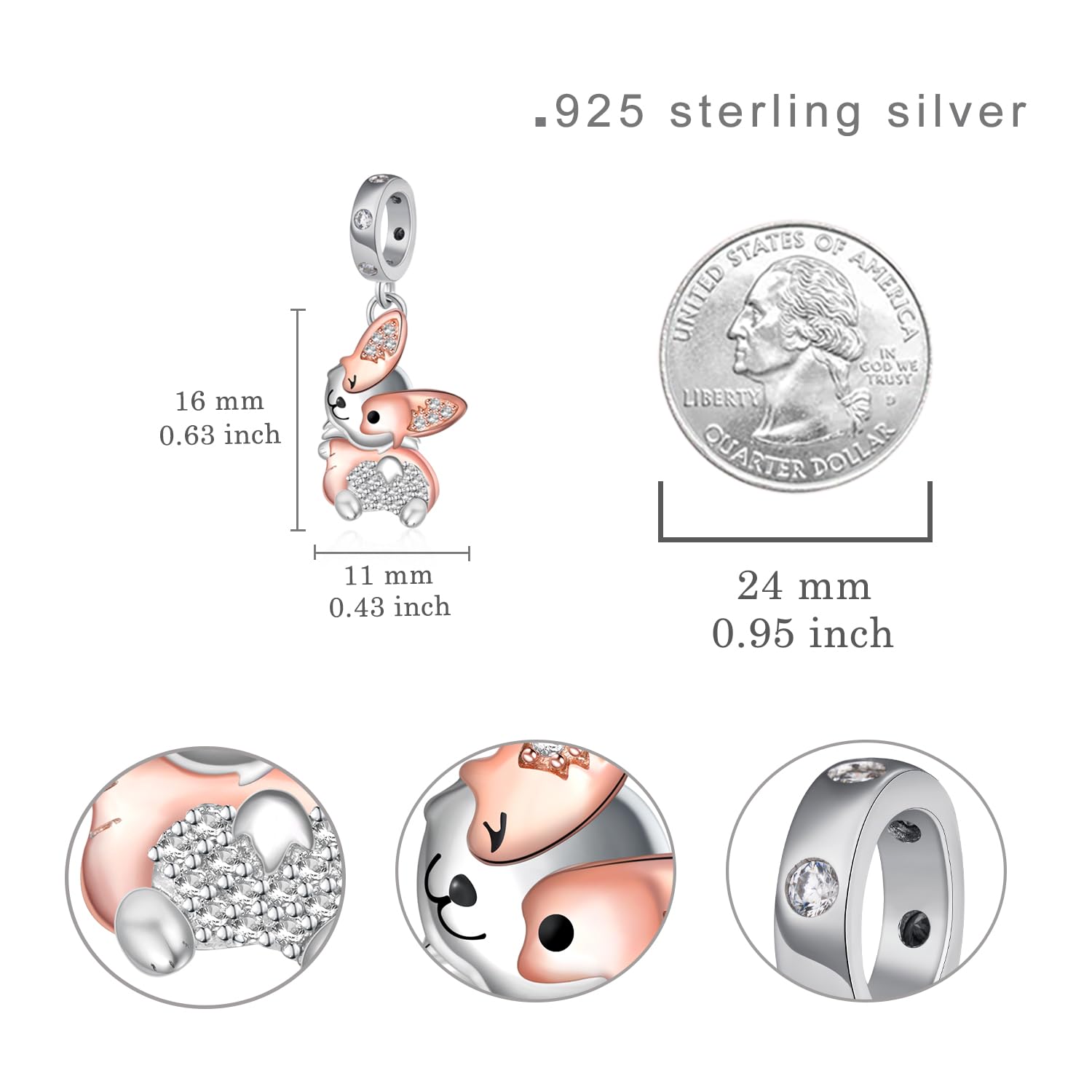 Corgi Charm 925 argent Sterling charmes Corgi mignons pour Bracelets bijoux Corgi cadeaux Corgi pour les amants de Corgi femmes