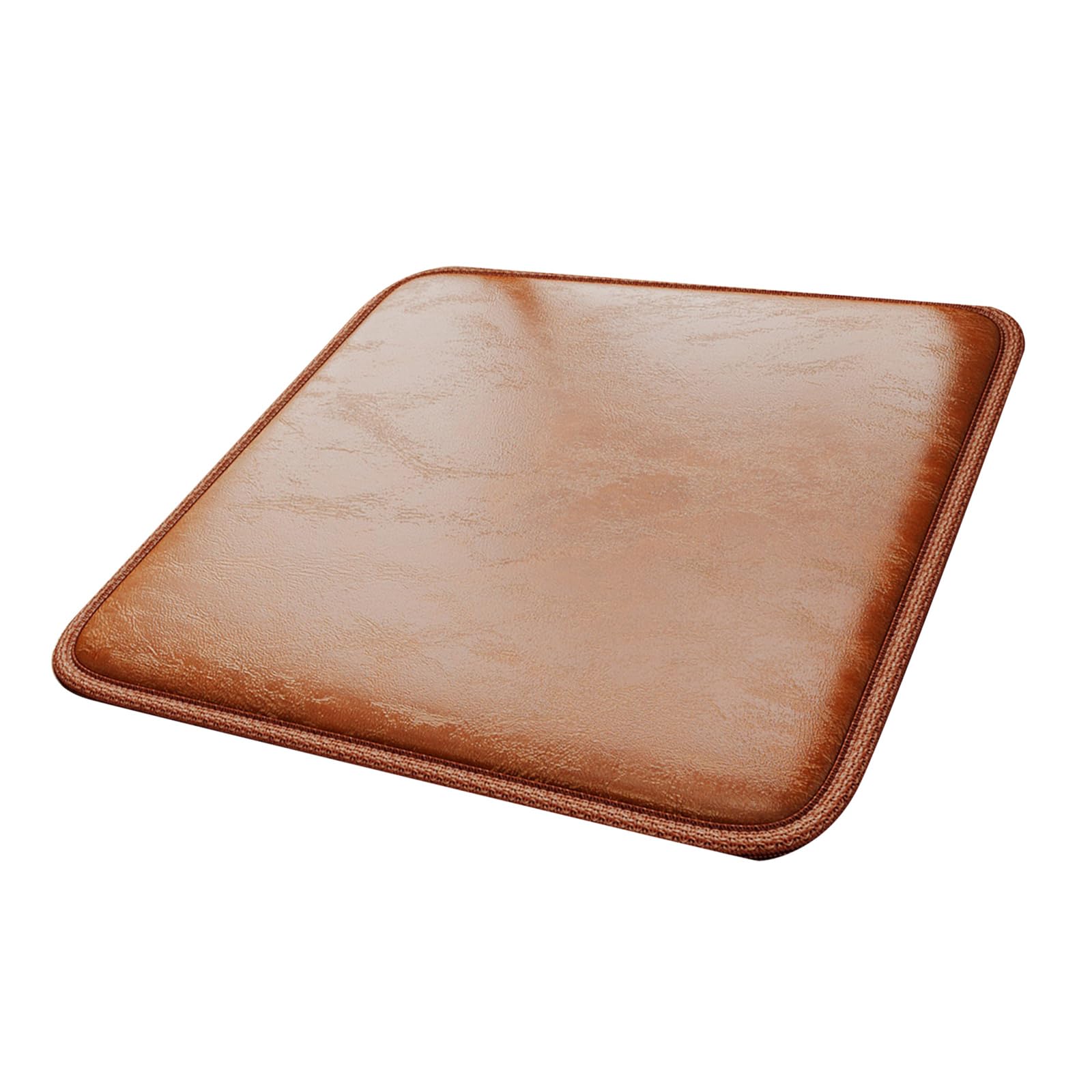 LSTTBO Ergonomic Square Seat Cushion Thickened Leather Like Padding Nonslip Base for Long Sitting Comfort Thickened PU Leather Seat Cushion