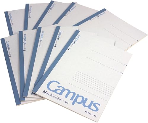 Miniatura 2 de Kokuyo Campus - Cuaderno B de 024 pulgadas rayado B5 7 x 98 pulgadas 30 hojas 35 líneas azul Japan Improt paquete de 10 NO-3BNX10