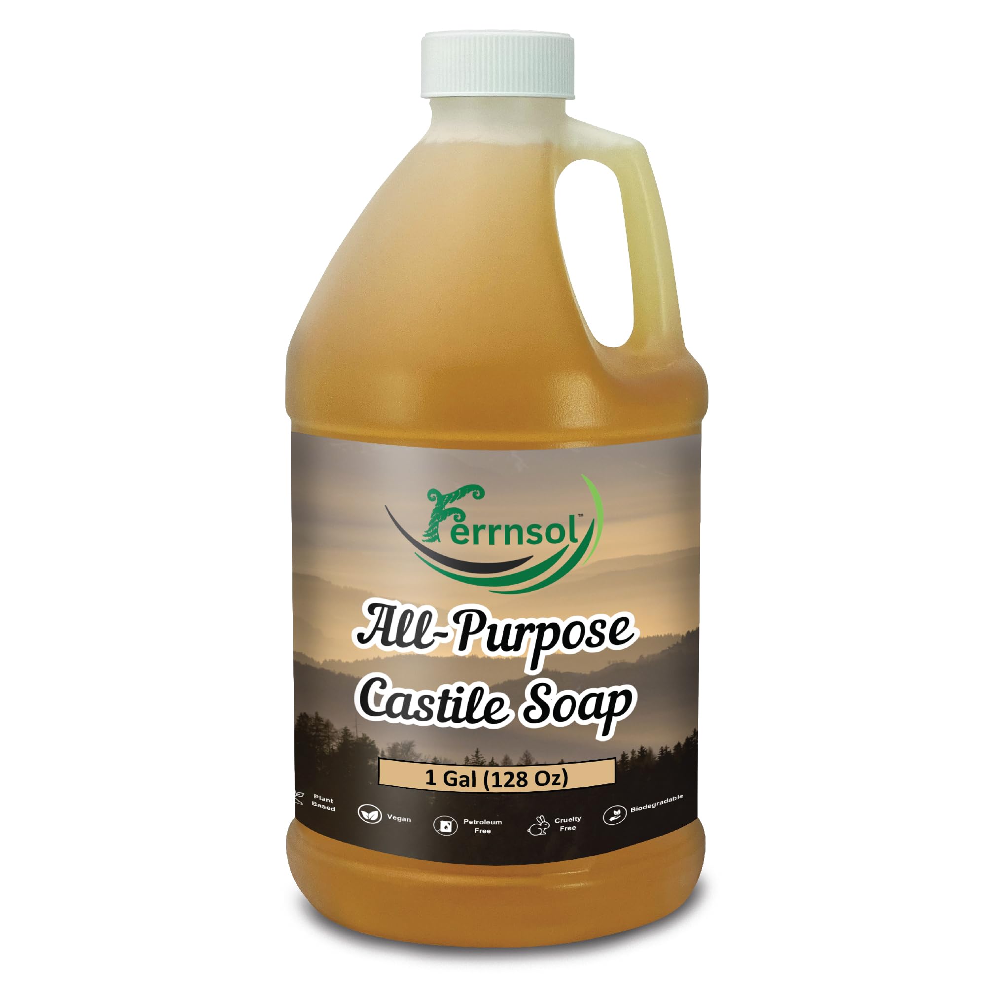 All-Purpose Pure Castile Liquid Soap, Unscented, 128fl oz 128 Fl Oz (Pack of 1)