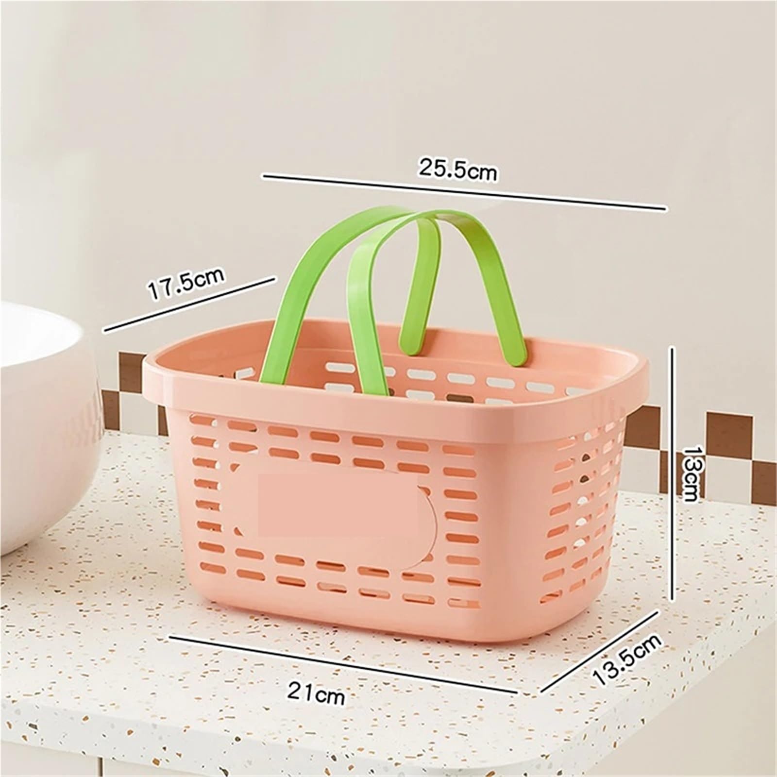 Cesta de drenaje plástico for baño y artículos higiene Personal, cesta almacenamiento con mango grueso, baño/ducha, 2 uds Para Ducha(Color2)