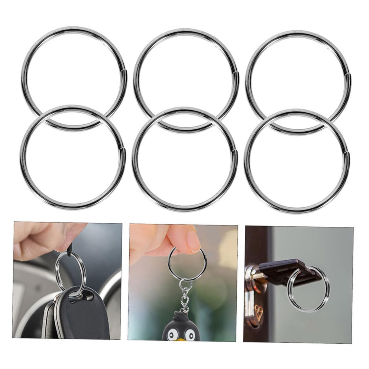 VALICLUD Portachiavi Ad Anello Aperto Portachiavi Per Chiavi Della Macchina Chiave Rotonda Anelli Di Catena Portachiavi Rotondo Portachiavi Rotondi Portachiavi Carino Ferro Da Stiro