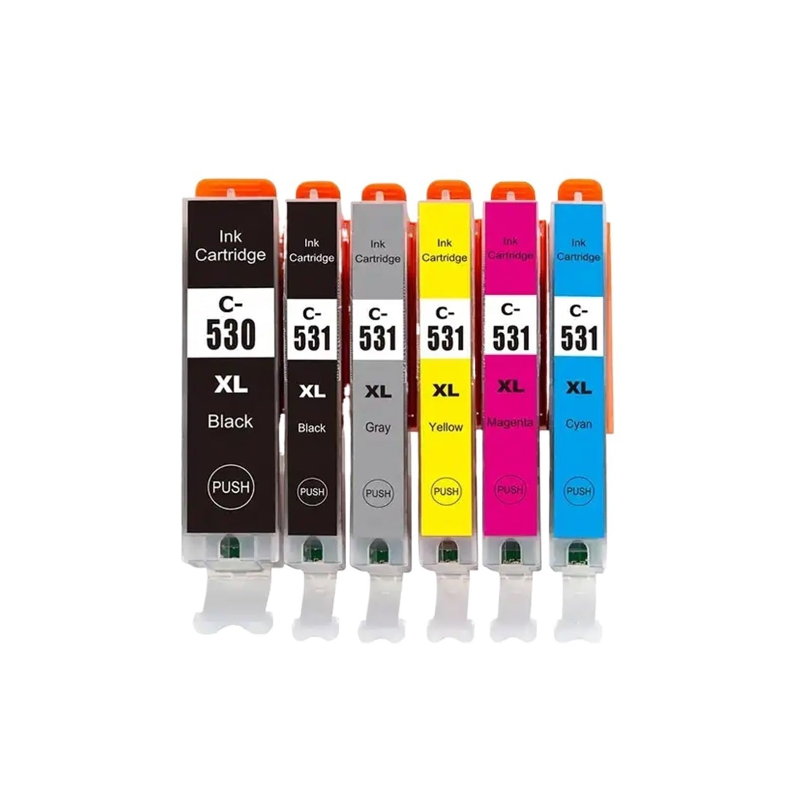 Cartucho de Tinta PGI-531 CLI-531, Compatible con Impresora Canon TS8750 TS8751(1 Set 6colors)
