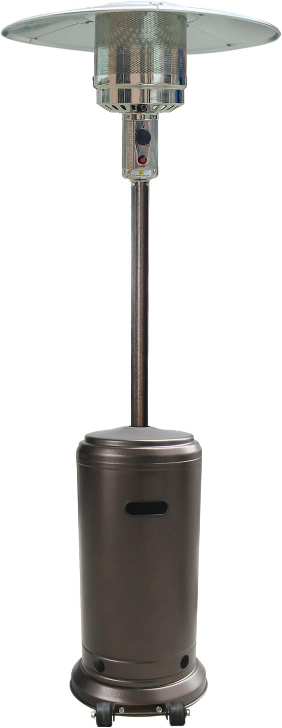 GS4100BRZ Floor Standing 41,000 BTU Propane Powered Patio Heater with Push Button Ignition - Bronze