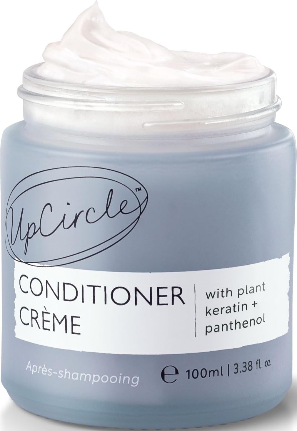 UpCircle Conditioner Crème with Plant Keratin + Panthenol – Gentle Formulation To Repair + Protect – Sweet Almond Oil + Shea Butter – Natural, Vegan + Cruelty-Free