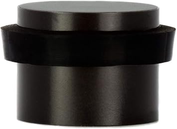 EVI Herrajes | Black Door Stopper - Adhesive Installation - Black Rubber Protector - W0.94 x H0.79 Inch Door Stop