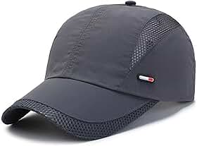 Boné Masculino com Tecido Mesh Respirável, Secagem Rápida, Aba Curva Larga, Ajuste Personalizado, Ideal para Corrida, Academia, Caminhada e Dia a Dia