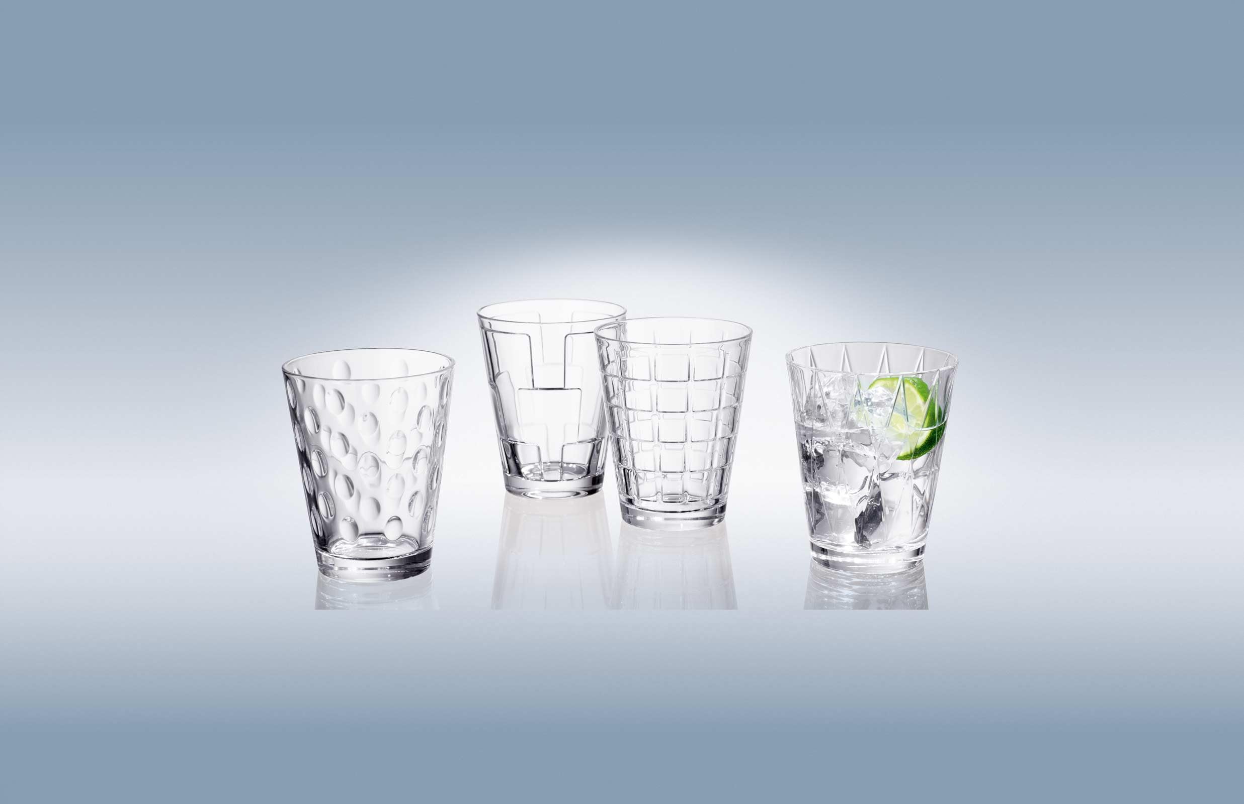Villeroy & Boch - Dressed Up Wasserglas-Set, 16 teilig, 310 ml, Kristallglas, spülmaschinengeeignet, 4x 4er Set sortiert