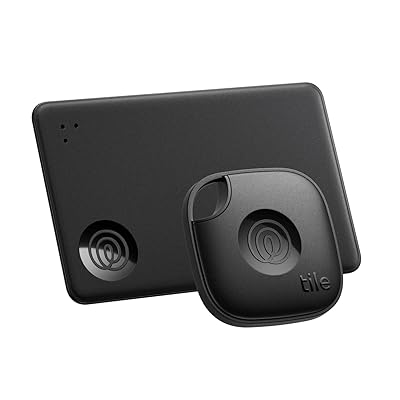 Tile by Life360 Starter Pack - Bluetooth Trackers and Item Finders for Keys, Wallets & More. Both iOS and Android Compatible. Phone Finder. 2-Pack (Black Mate/Slim)