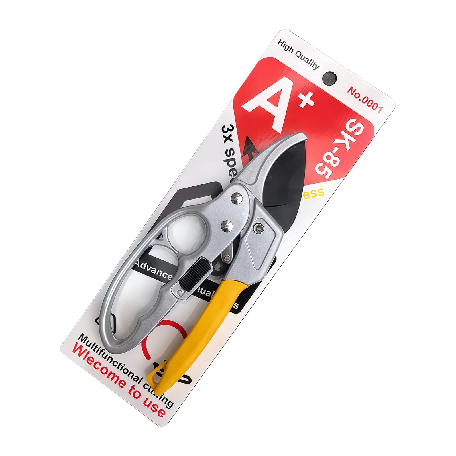 Hsioluted Yellow Strong Sk5 Horticultural Clippers Shears Scissors With Reinforced For Efficient Trimming Of Bushes And Woody Stems Heavy Duty Branch Cutter
