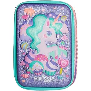 Smiggle 'Splendour' Triple Hardtop Pencil Case (Purple