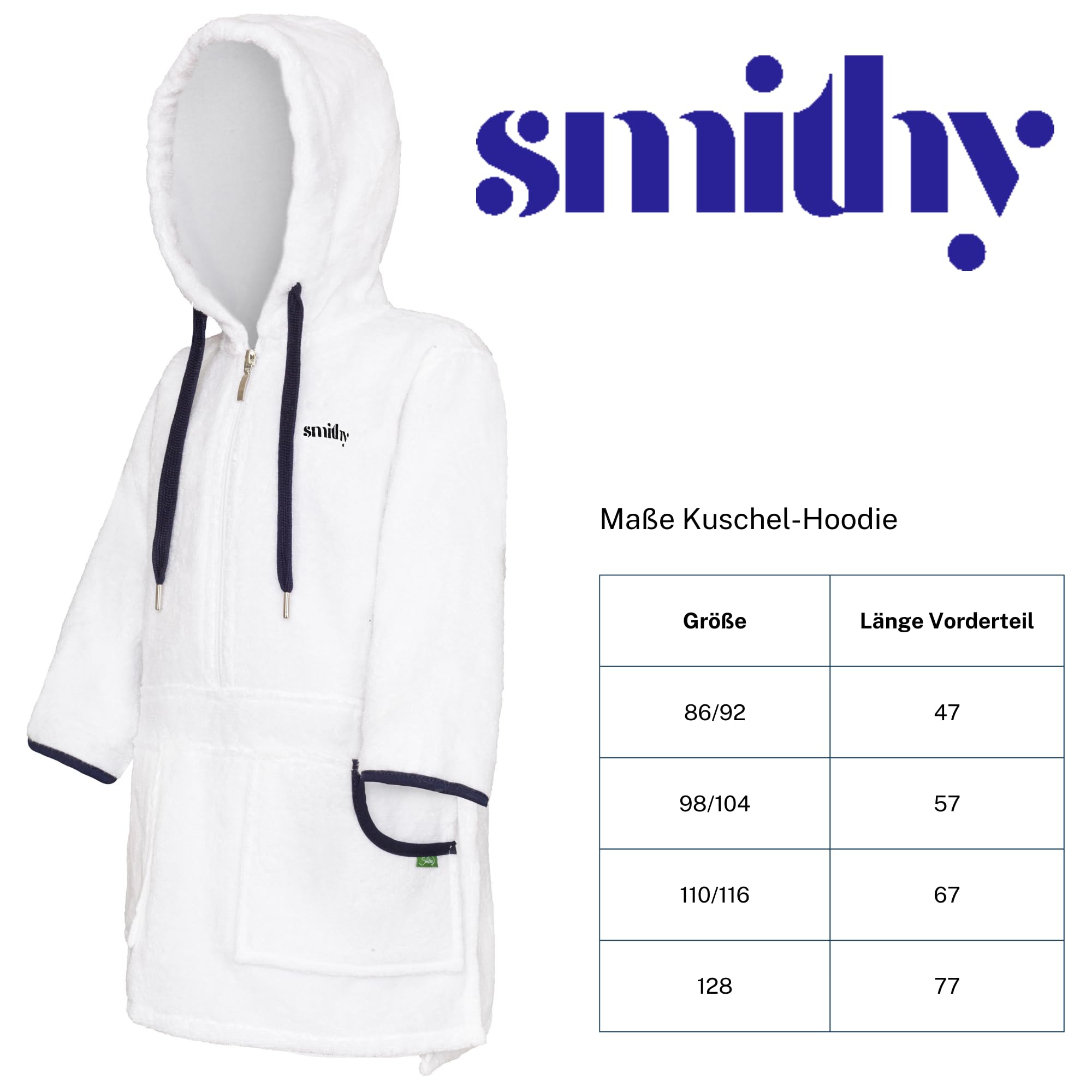 Kinder Badeponcho Baumwolle mit Kapuze – Kapuzenhandtuch / Surfponcho Frottee – Strandponcho & Bademantel für Jungen, Mädchen – Saugstarkes Handtuch Poncho für Strand, Schwimmbad, Urlaub, Gr. 128