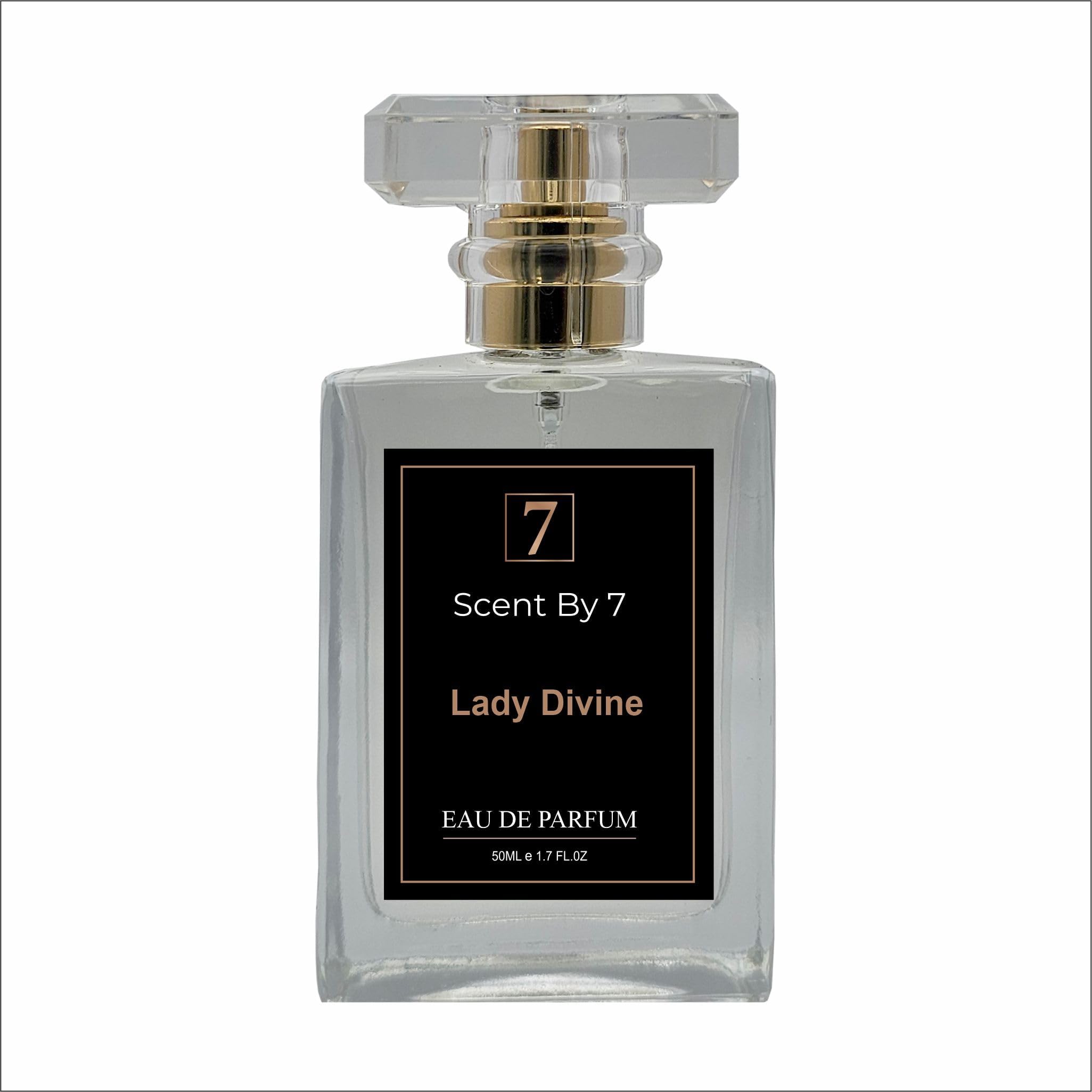 Lady Divine Eau De Parfum Spray For Women - (Ms Diore), Amber Floral Fragrance - Long-Lasting Luxury Perfume with Peony, Apricot, Rose, Vanilla, Musk, and Sandalwood, (50ml)