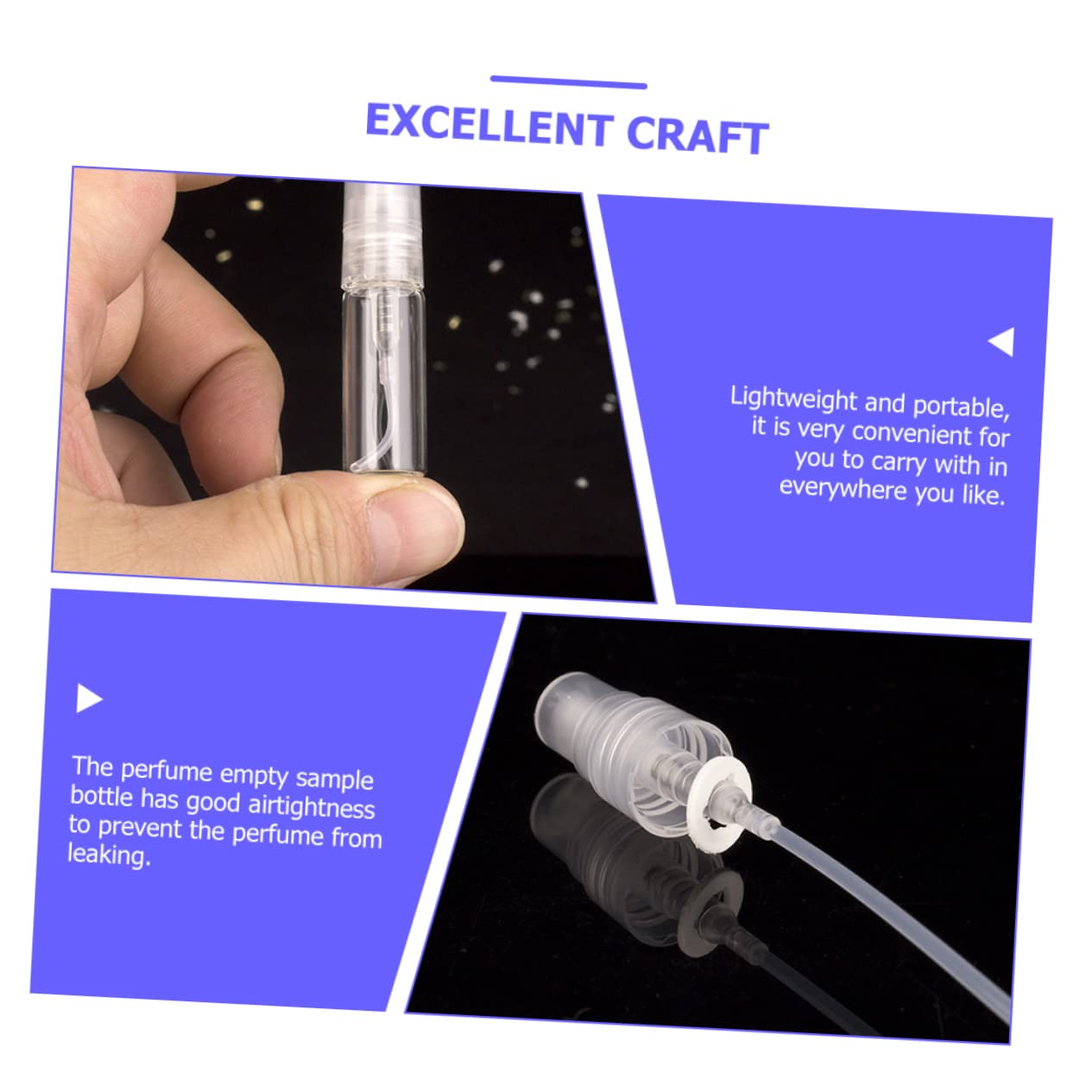 FRCOLOR 60pezzi Flaconi Spray Ricaricabili Per Profumo Trasparente Bottiglie Per Viaggi Contenitori Vuoti Per Campioni Di Fragranze Design Leggero e Portatile