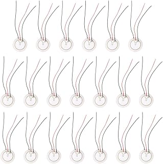 Acoustic Buzzer 20pcs Piezo Discs Acoustic Pickup Transducer Element Trigger Buzzer Mini Buzzers with for Drum Guitar 35mm Piezo Buzzer