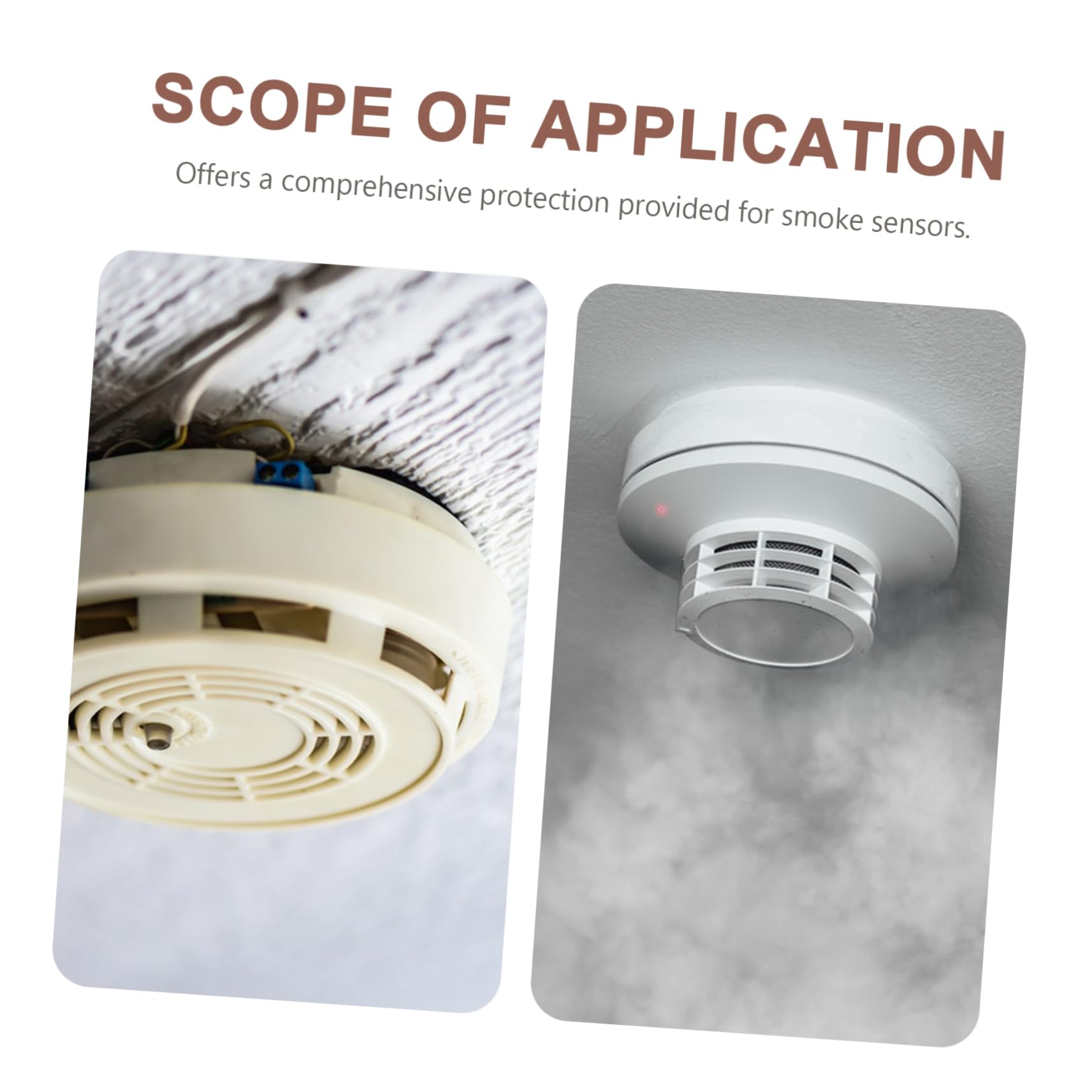 ULTECHNOVO Cubierta Protectora para Detector De Humo De Seguridad contra Incendios Protector De Metal Resistente Impactos Fácil De Instalar Protección De Alarma Hogar