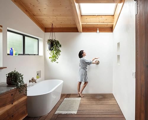 Miniatura 7 de Brondell CFSHD25-CB VivaSpring - Cabezal de ducha filtrado para piel y cabello más suaves con spray de lluvia ancho, 6.5 pulgadas de diámetro,