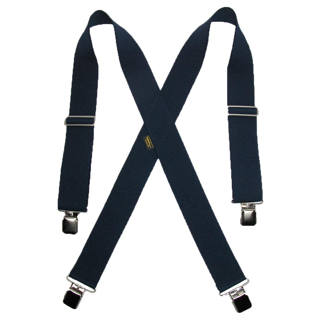 Welch Men's Elastic Clip-End 2 Inch Work Braces, Navy