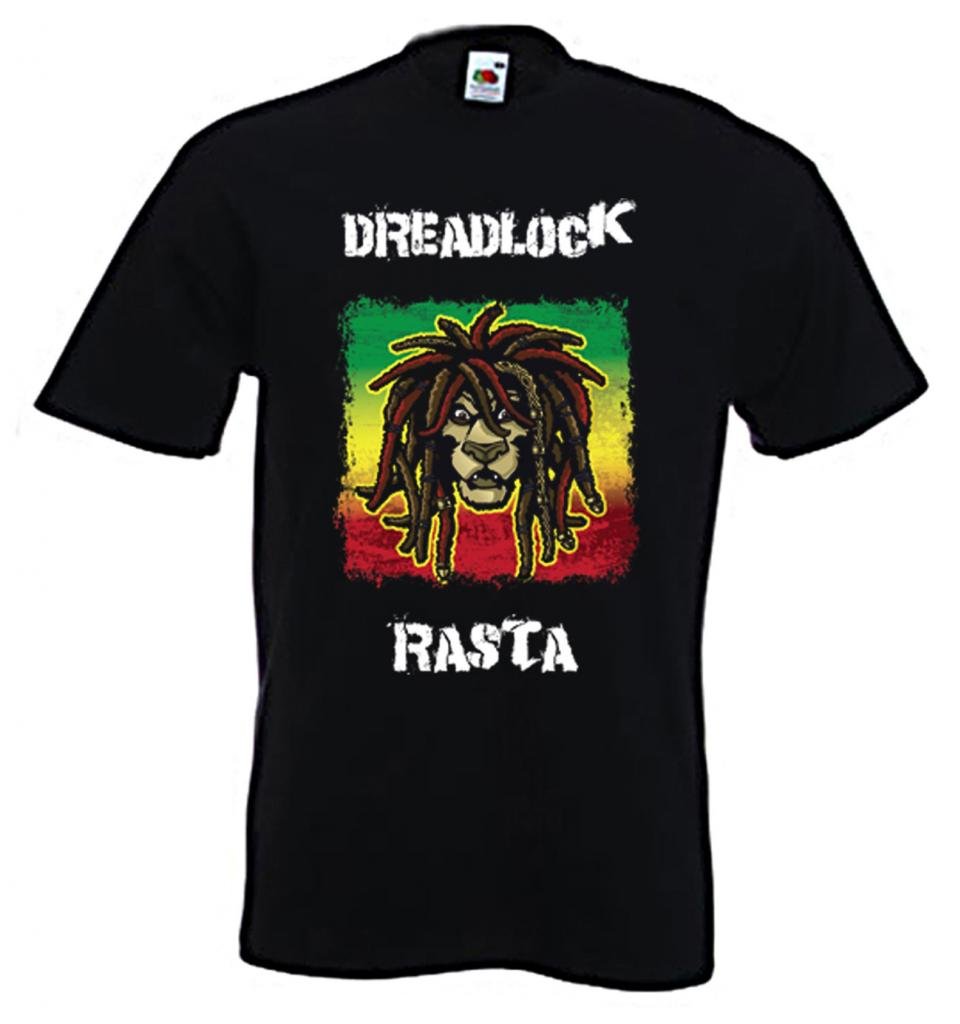 Tribal T-Shirts Men's Black Dreadlock Rasta Reggae T Shirt (Xxxl, )
