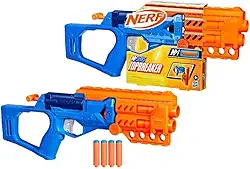 Nerf N Series Topbreaker, Lançador em plástico azul e laranja com 4 dardos Nerf N1 (compatíveis apenas com lançadores N Series), para crianças a partir de 8 anos