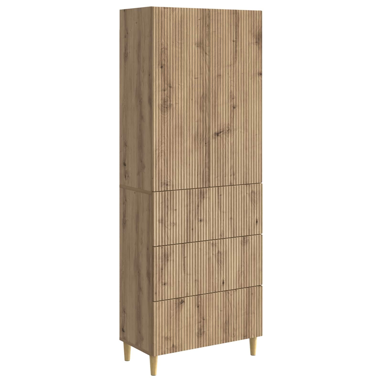 Armario de madera de pared para salones pequeños y oficinas sin espacio
