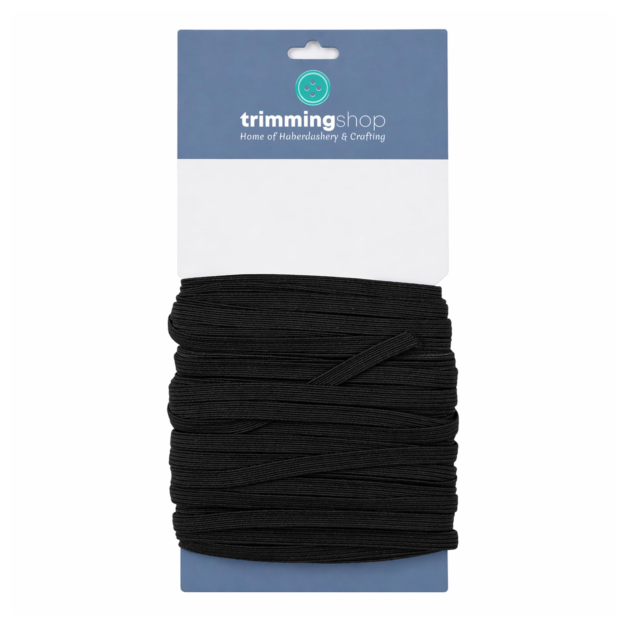 Trimming Shop Black (7Mm) 7Mm 1/5 Inch Black Flat Elastic Band For Sewing, 5 Metre Long Braided Stretch Strap Elastic Wide String Rope For Sewing, Diy & Art, Crafting, Dressmaking, Haberdashery And Clothing