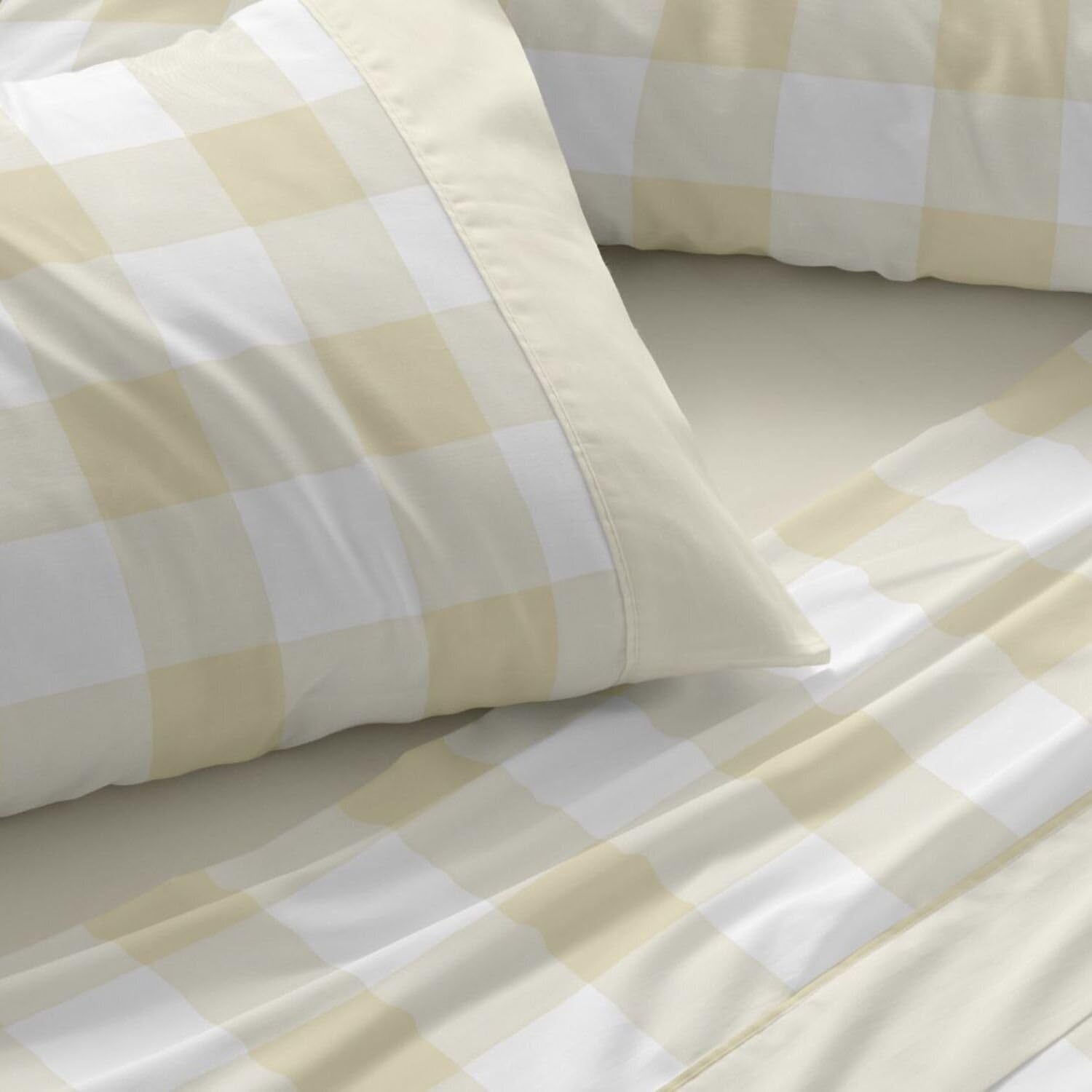 Burrito Blanco Juego de Sábanas 50% Algodón 50% Poliéster Cama 135 Mostaza
