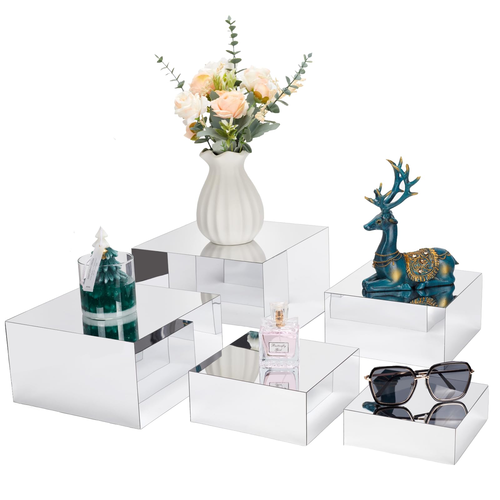 Amazon.com: Jolboldy Acrylic Risers for Display 5 Pcs, Food Risers for ...