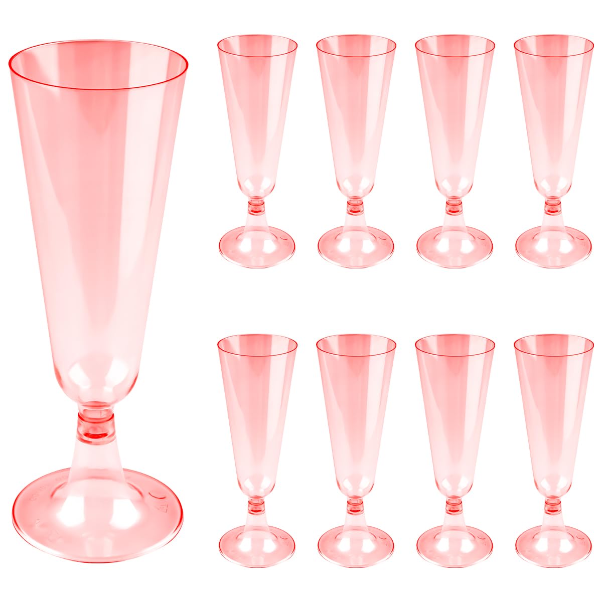 20 copas de champán rosa Thyonta elegantes para catas de vino y cócteles en fiestas