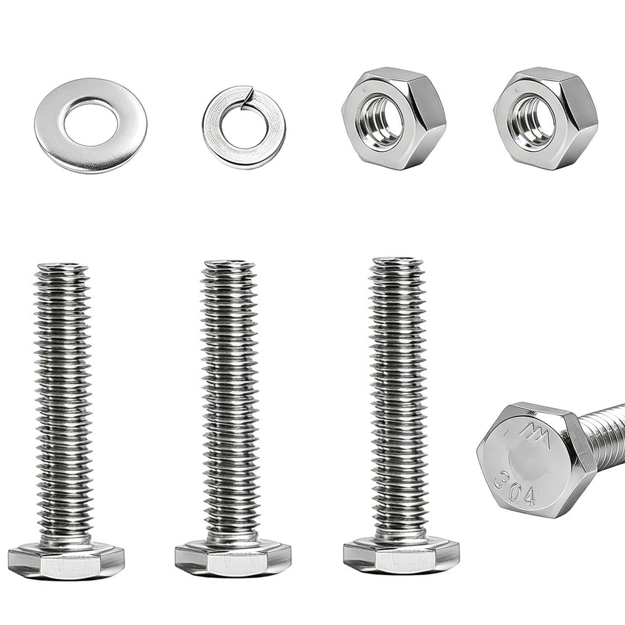 1/4-20 Hex Bolt Assortment Kit - 280 Piece -8