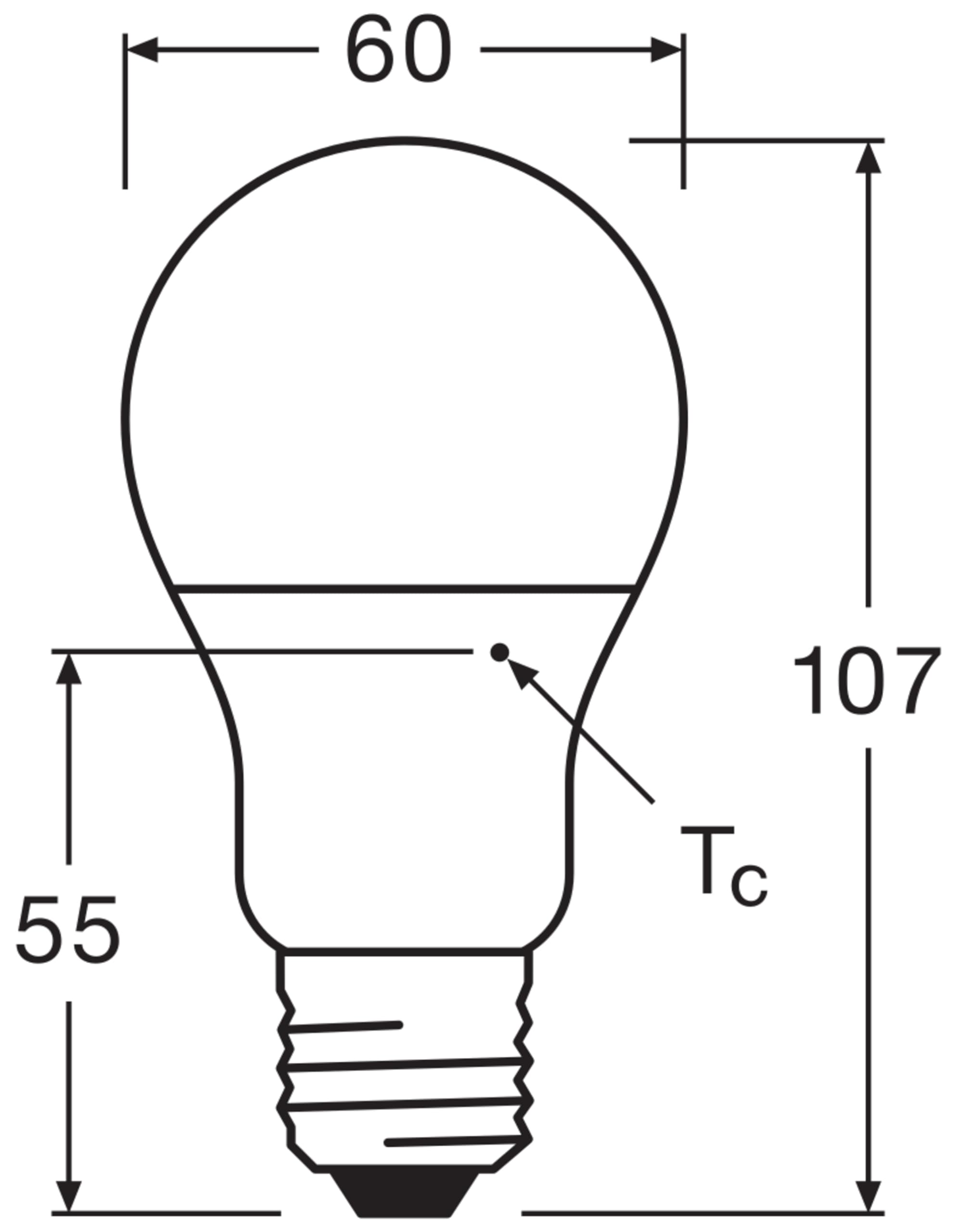 OSRAM LED Star VALUE A60, paquete de 60 bombillas, reemplaza bombillas