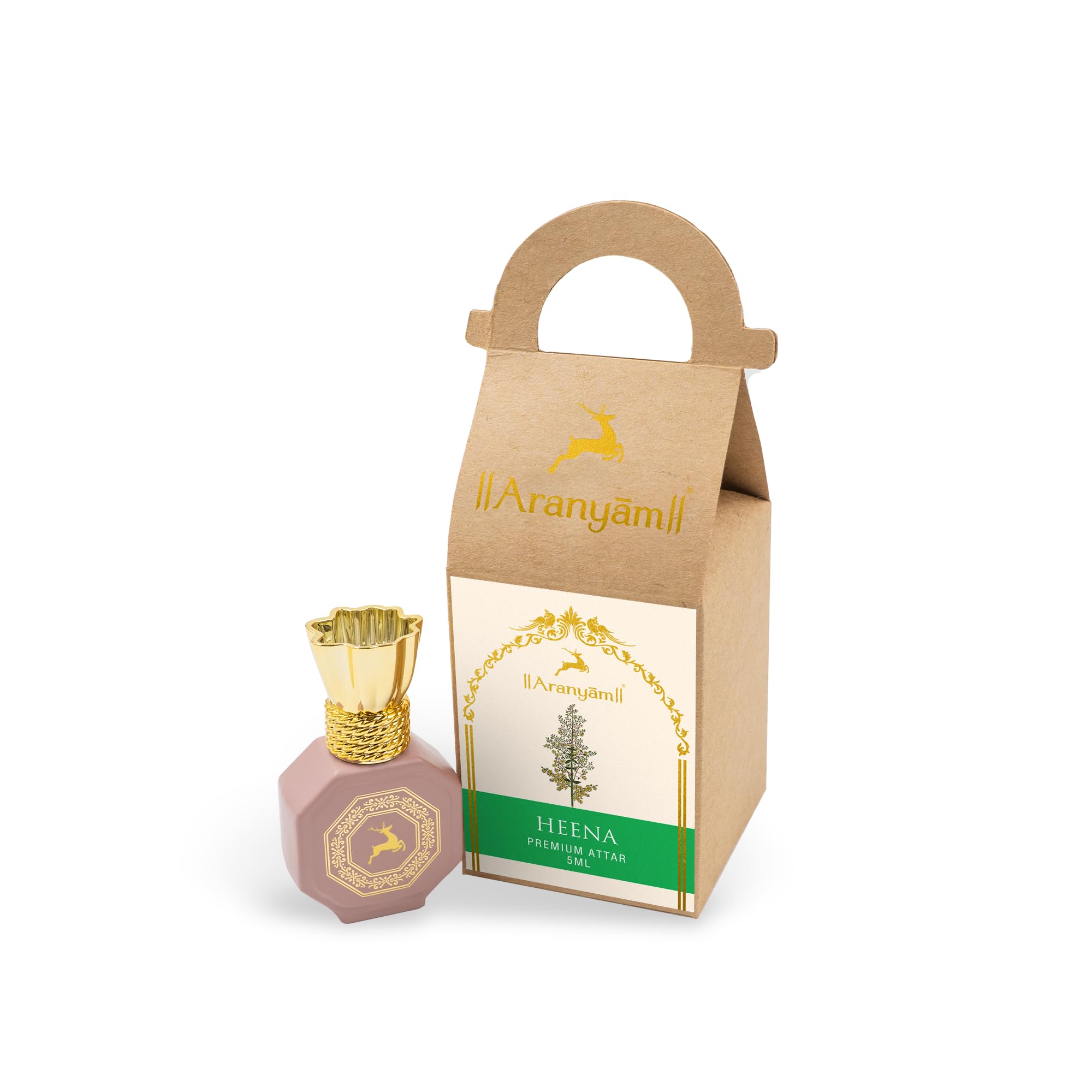 Aranyam Perfumes Heena Real Attar Perfume For Men & Women, Pure& Undiluted Real Floral Essence with Long Lasting Fragrance, Perfumes Luxury Scent Long Lasting Fragrance - Perfect for Gifting - 5 ML
