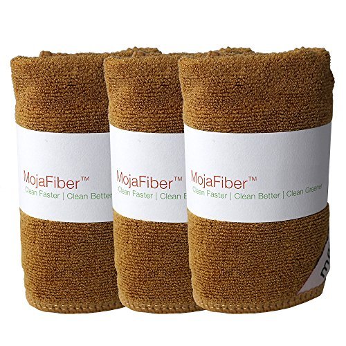 Plush MojaFiber Microfiber Face Cloth Ultra Dense 3 Pk 12”x12