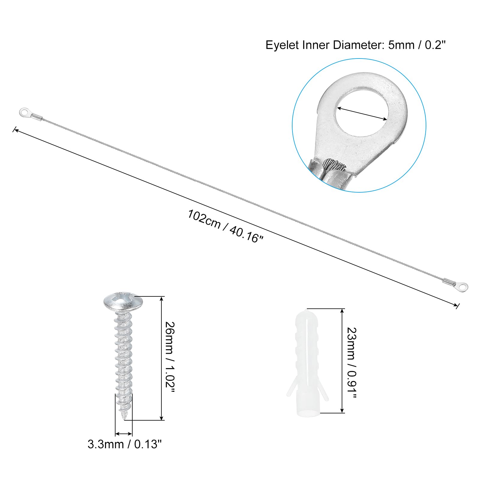 PATIKIL Cabinet Door Restraint Kit 1.5mm x 100cm - Image 2