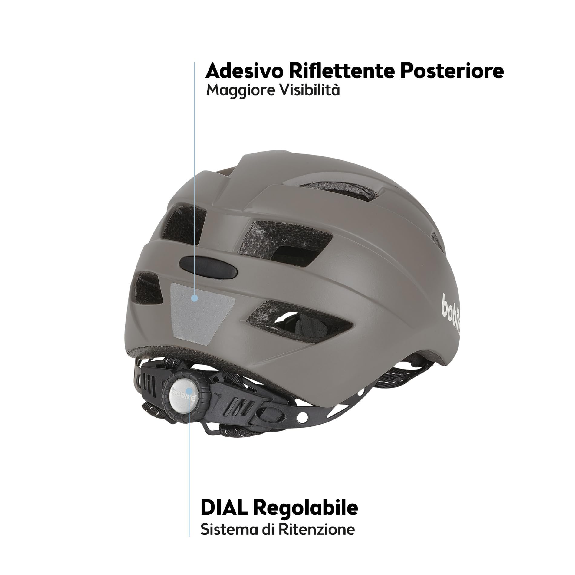 Bobike Exclusive Plus Helmet 8742000009 – Casco Bici Bebè/Bambino Piccolo, Multisport, 11 Prese D’Aria, Sicurezza Riflettente, Rete Anti-Insetti, Regolabile, XS, 2–3 Anni, 46–52 Cm, Marrone Toffee