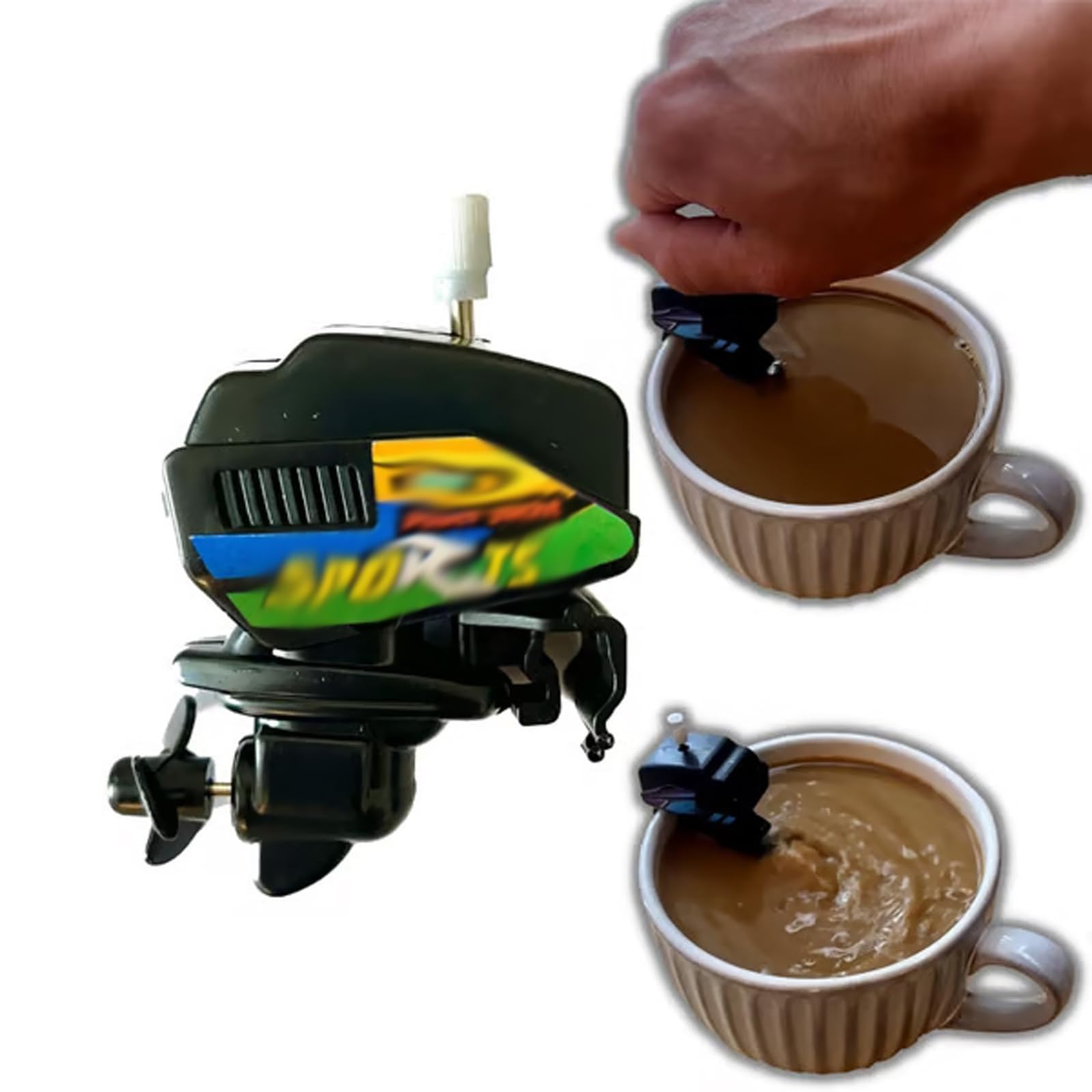 Bootsmotor Kaffeerührer – Aufziehbarer Propeller Mixer Für Kaffee & Getränke, Lustiges Gadget