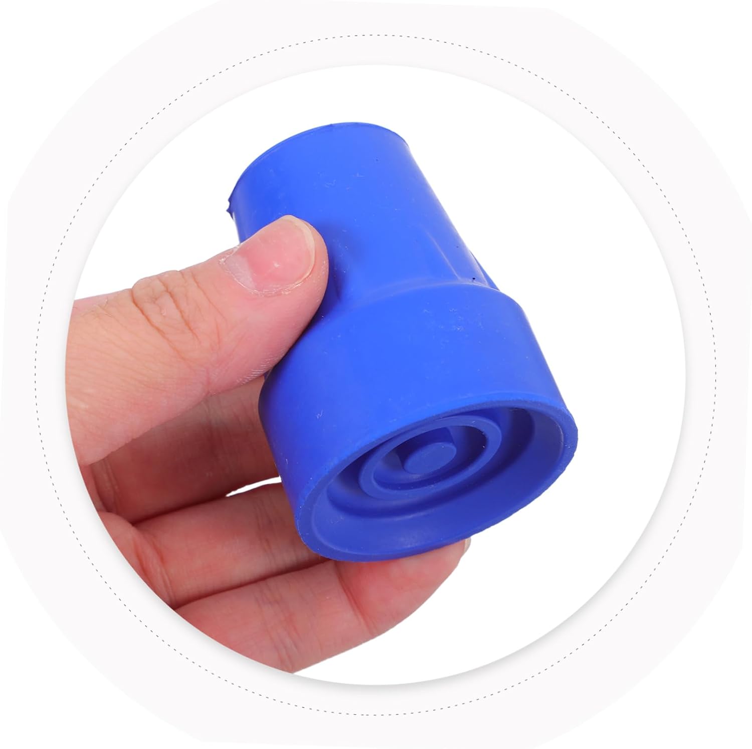 4 Pcs Cane Tips Replacement Rubber Foot Crutch Attachment Bases Grip Accessories for Women Men Seniors Elderly Walking and Standing Sticks