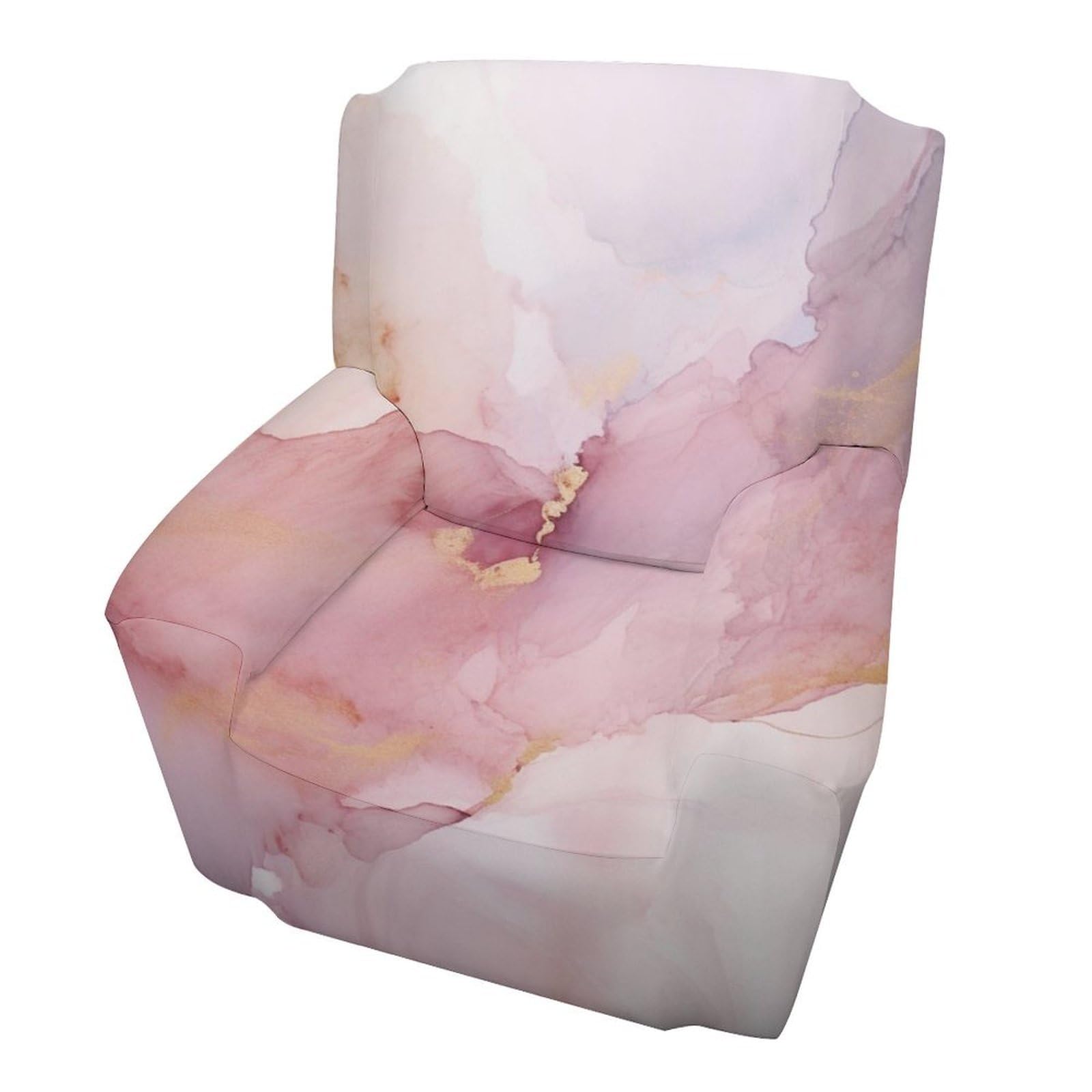 Housse de fauteuil marbre rose pour décorer votre salon ou bureau moderne