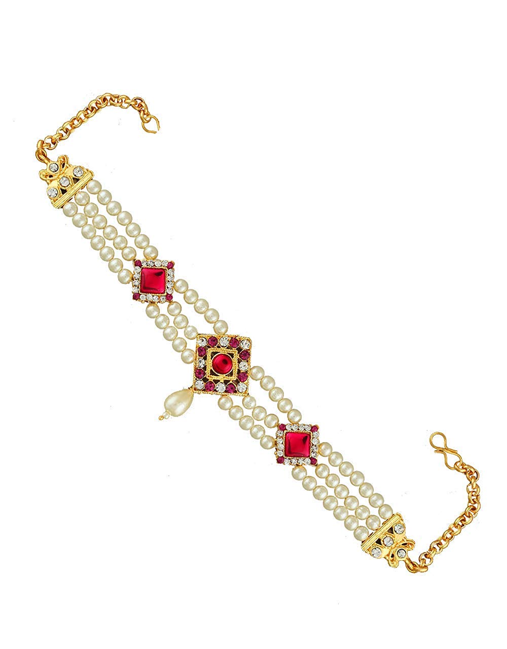 Traditional Kundan Armlet Women Upper Arm Bracelet Gold Plated Armband Jewelry