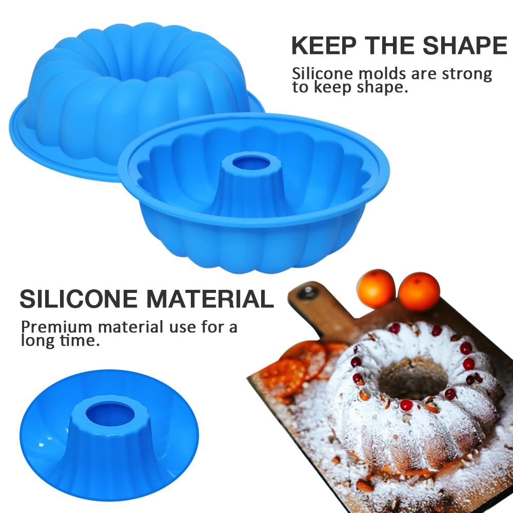 2 moldes para tartas de 8 pulgadas, color azul