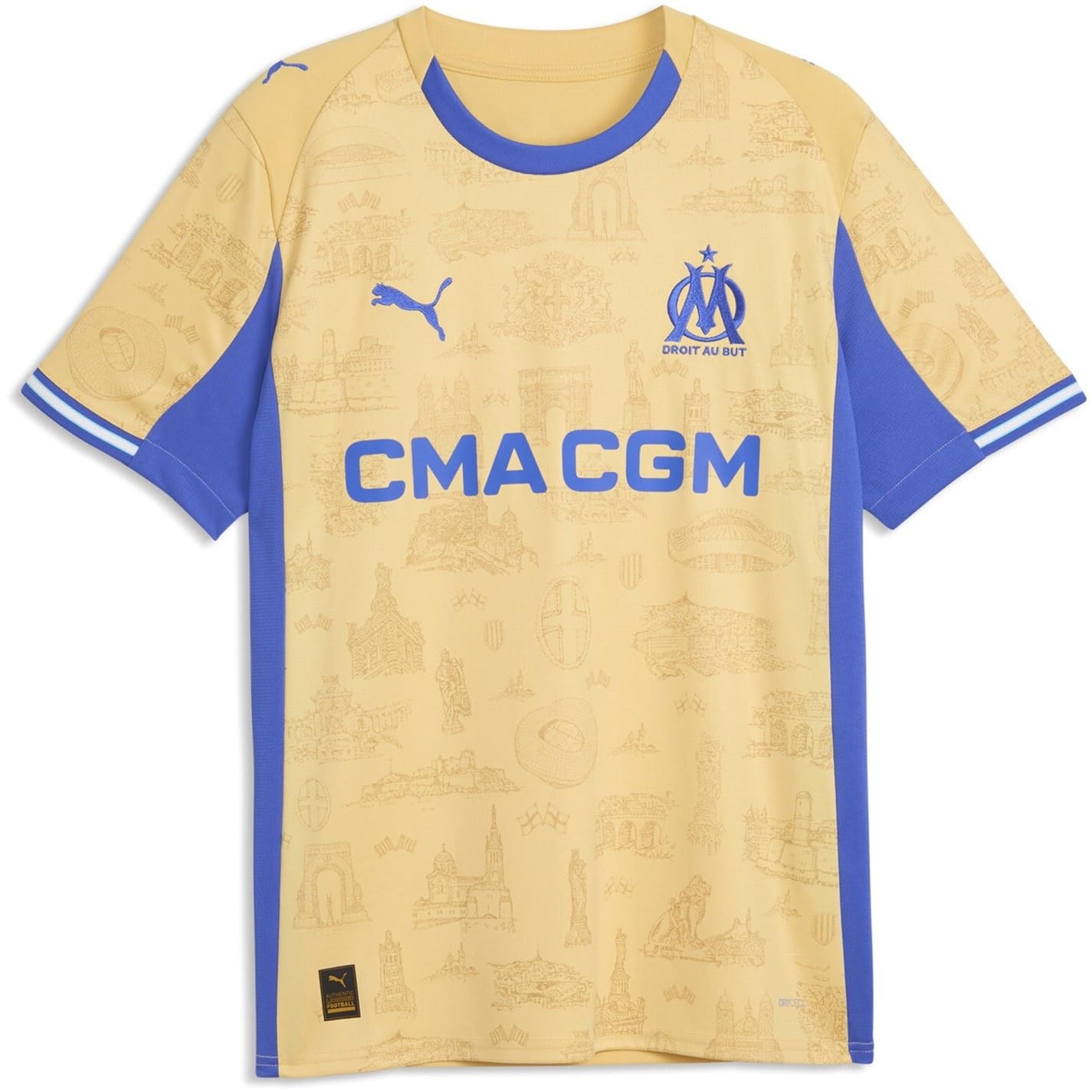 Puma Olympique Marseille Special Edition Réplique Maillot 2025/2026 Beige M Homme