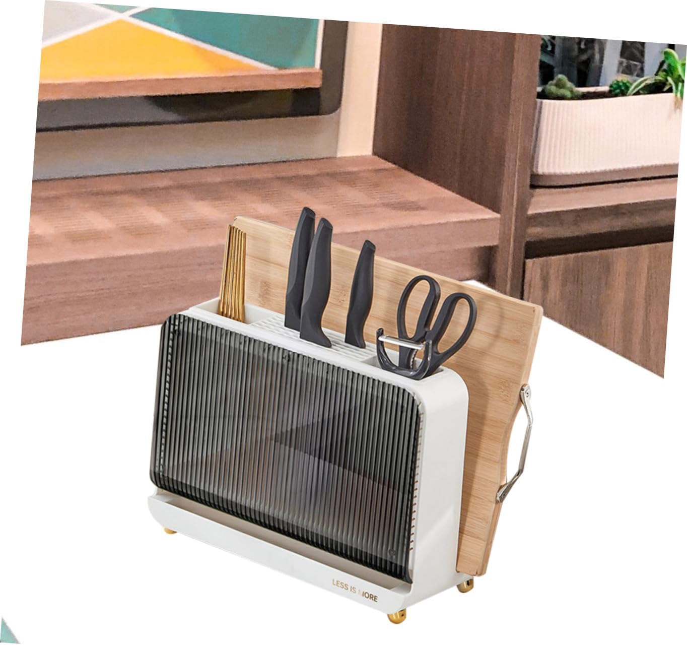 PRETYZOOM Cutting Board Rack Organizer Chopstick Holder Kitchen Utensil Storage Holder for Countertop