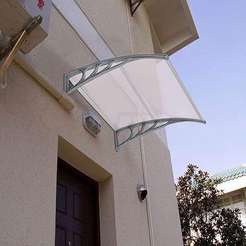 Toldo moderno de policarbonato para ventana de 40 x 40 pulgadas, para exteriores, para puerta delantera, patio, aplicación doméstica, aleros para