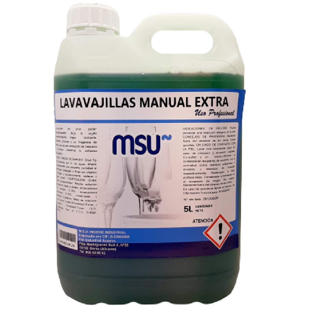 Lavavajillas Manual Extra de 5 Litros con Fragancia de Limón - Limpiador Potente para Cocina