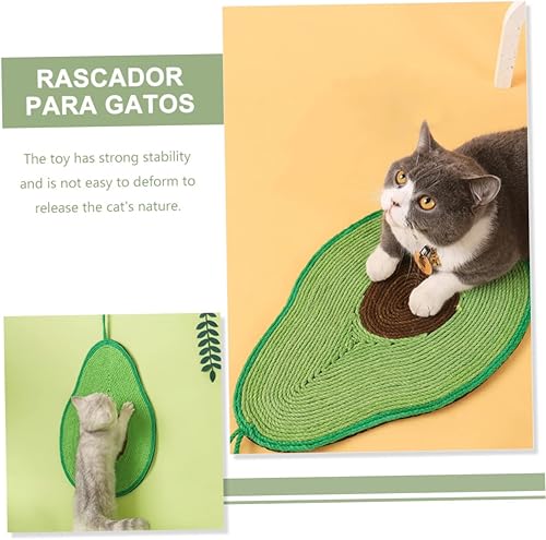 Miniatura 8 de Alfombrilla rascador para gatos, accesorios de sofá, juguete de aguacate, decoración para colgar en la pared, postes rascadores para gatos,
