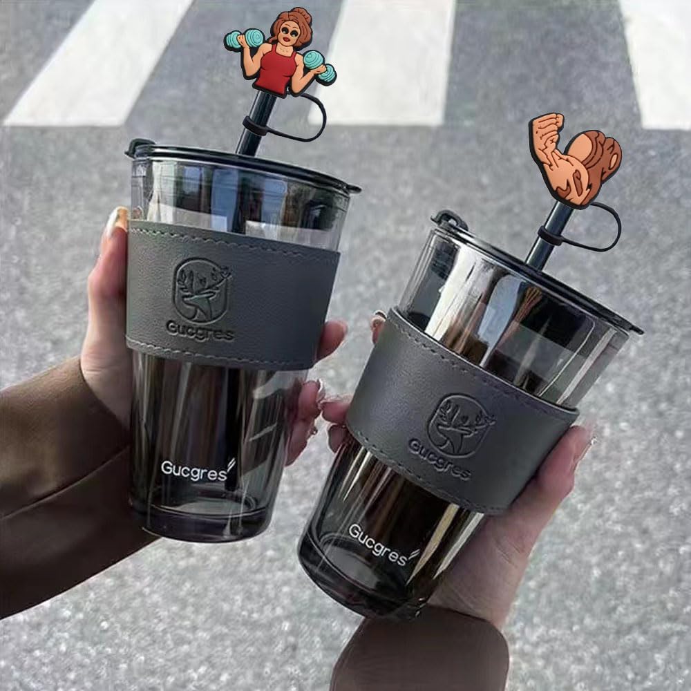 ZOSTLAND 8pcs Cool Cartoon Sport Straw Cover Caps,Straw Topper Silicone Reusable Straw Plugs,Compatible with Stanley 30 oz 40 oz Tumbler Straw Topper for Cup Accessories (Sport-8pcs) image 3