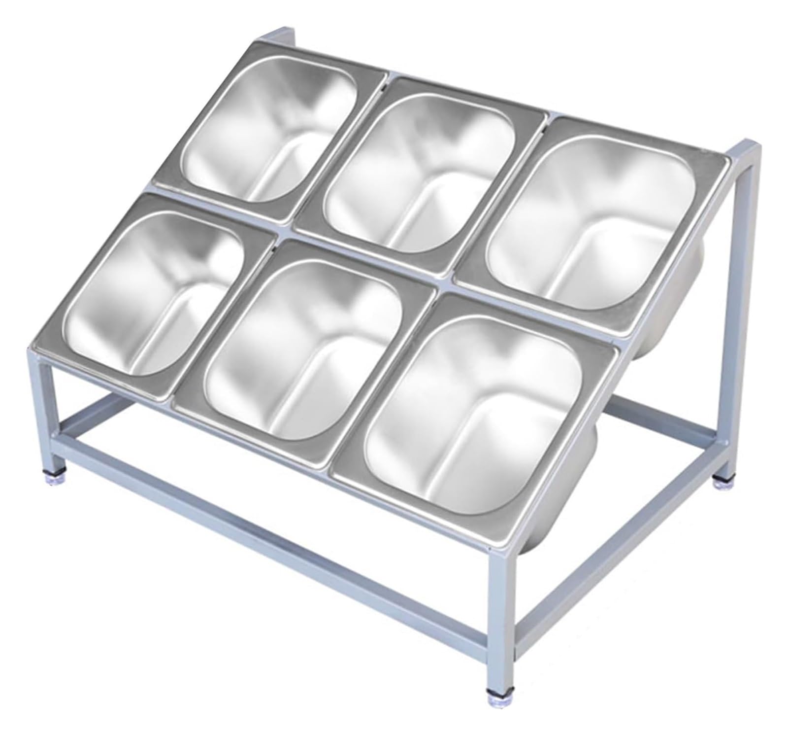 HADECOLL Pizza Topping Station, Spice Tins, Condiment Racks Organizer Shelf For Kitchen Buffets, Ingredients Container For Seasoning Sauce Salad Jam Fruits,Silver-50.5x38x25cm