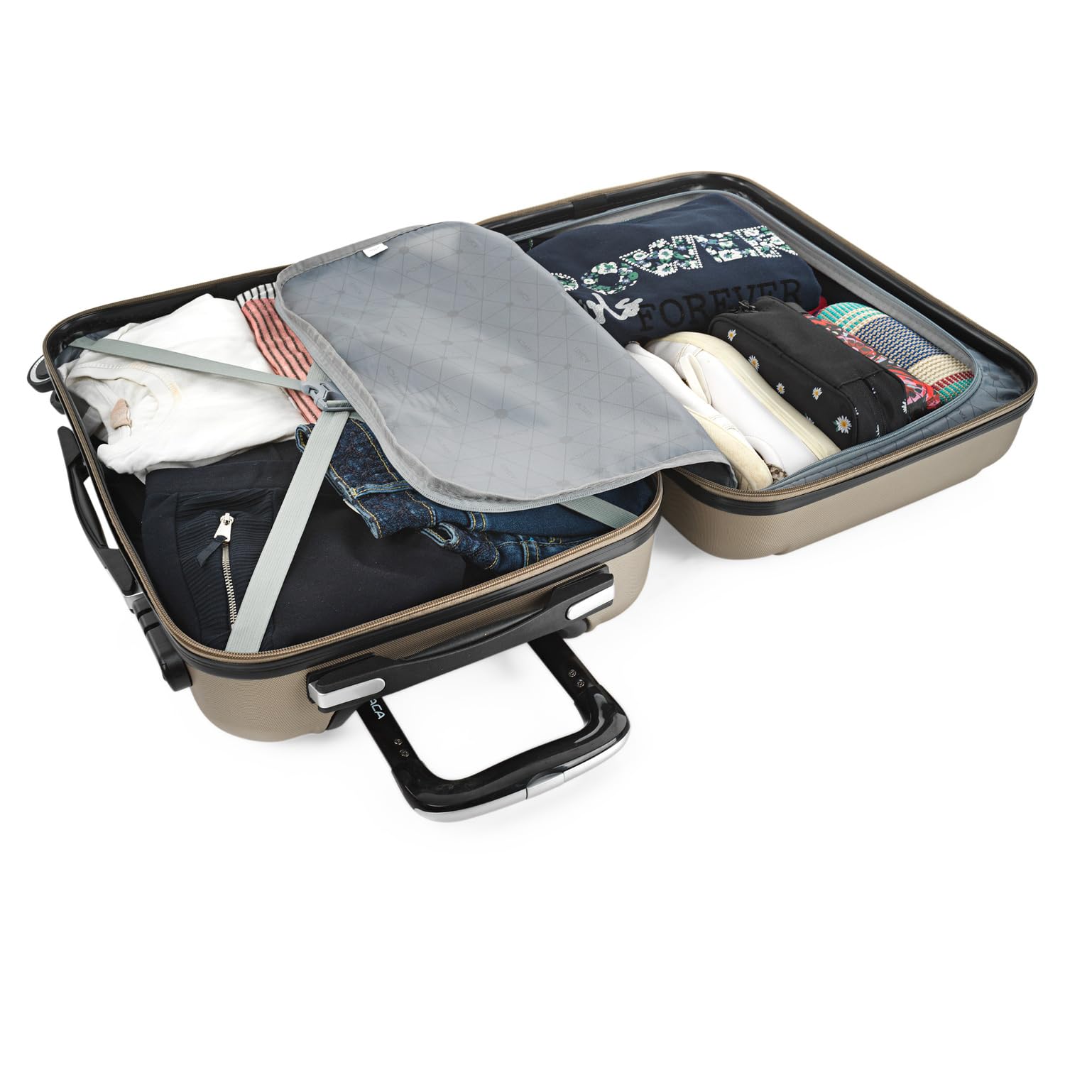 ITACA - Maleta de Cabina 55x40x20 - Maletas De Viaje Cabina Rígidas Trolley con 4 Ruedas Dobles para Avion Ligera Equipaje De Mano Candado de Combinación. Compatible Ryanair, Champagne — view 8