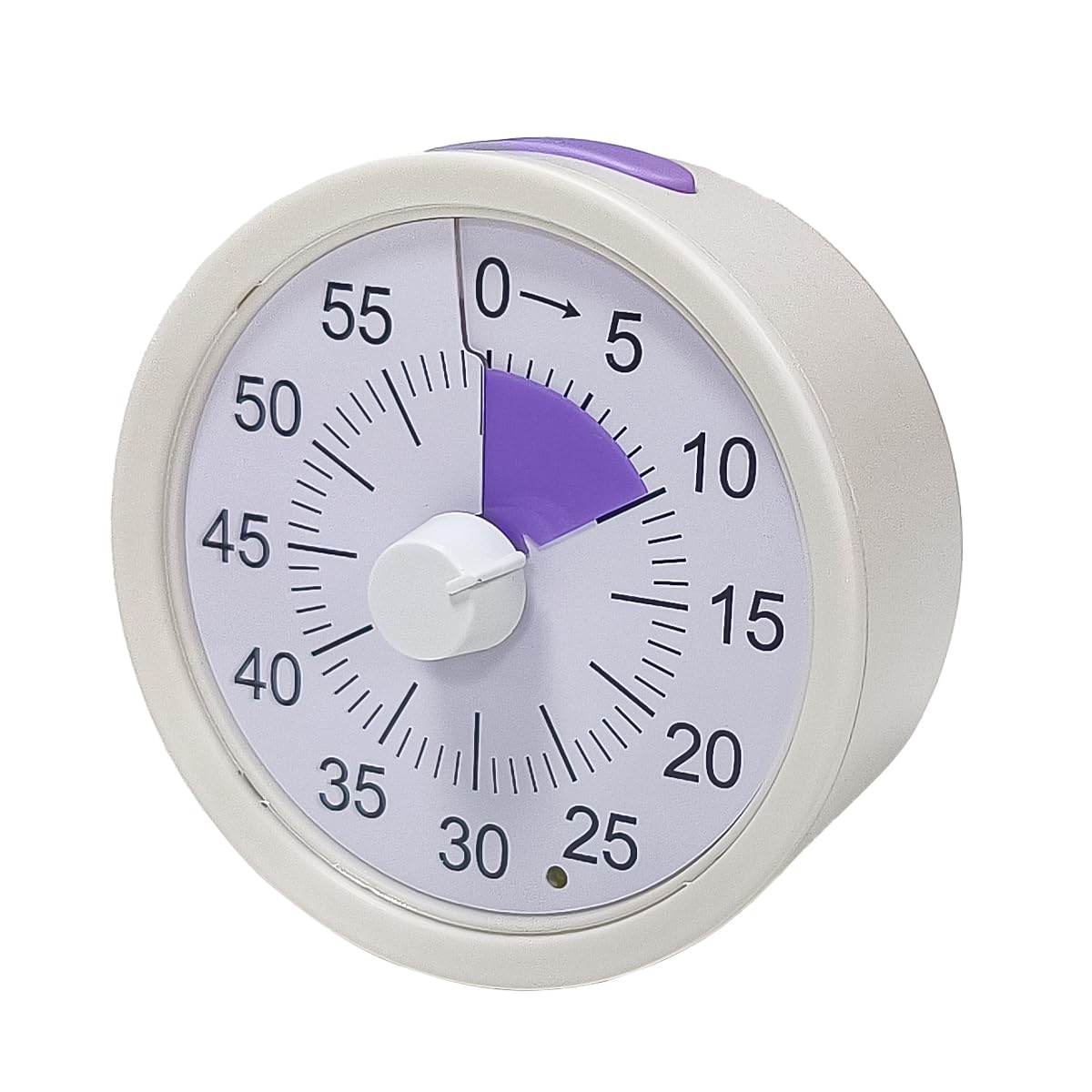 Haiphisi Visual Timer for Kids with Autism,60-Minute Visual Countdown Toddler Timer for Classroom Office Kitchen with Stop Button Design,Kid Timer Time Management Tools（Grey+Purple）