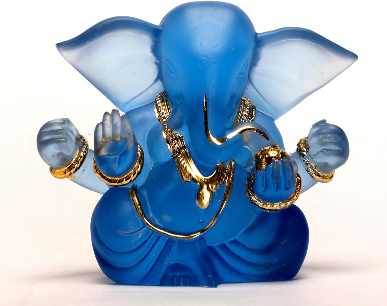Homesoul Glass Lord Ganesh Idol, Small, Multicolour